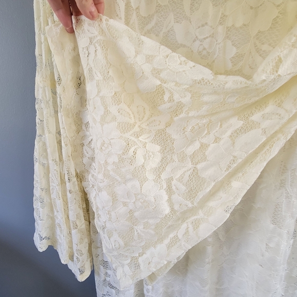 Abercrombie & Fitch Lace Boho Mini Dress Sz L - Picture 4 of 7